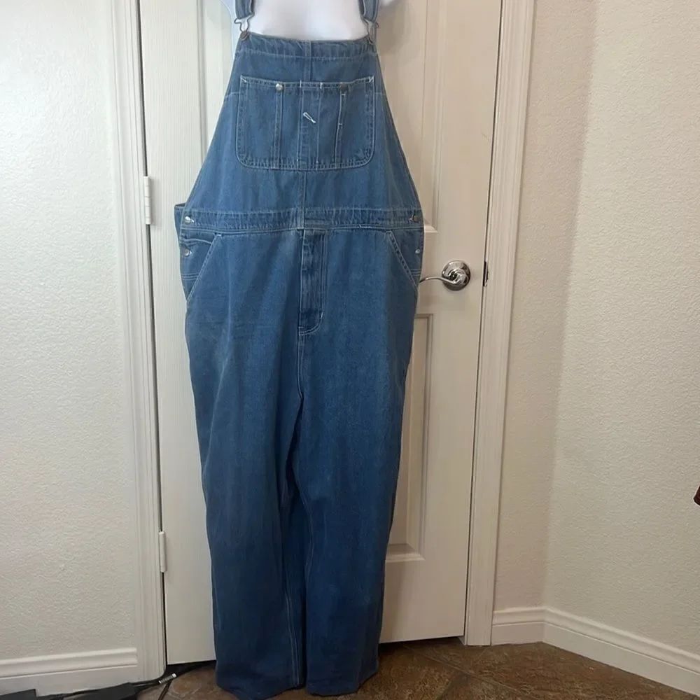 Craftsman Denim Overalls Coveralls Dungaree 42X27  100% Cotton Bib Carpenter